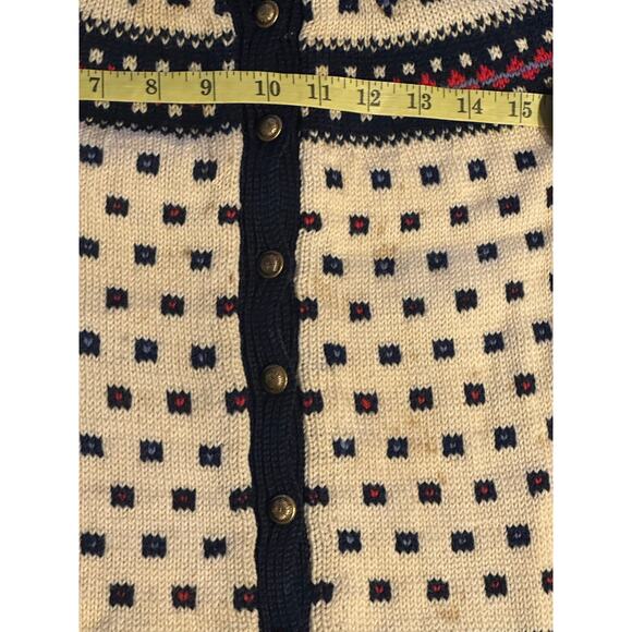 Paul Mage Hand Knit 100% Wool Danish Fair Isle Ski Sweater 1950s 1960s Vintage - Picture 6 of 8